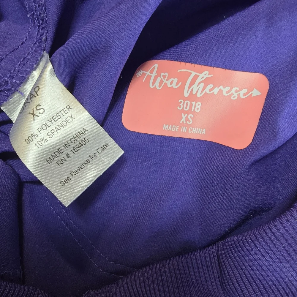 Ava Therese XS Purple Scrub Set - Picture 9 of 12